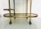 Vintage Brass & Smoked Glass Trolley, 1950s, Image 2