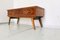 Table Console Vintage en Bois & en Verre, 1970s 5