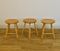 Scandinavian Birch Low Stools from Hagafors, 1960s, Set of 3, Image 3