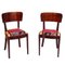 Art Deco Walnut Side Chairs, 1920s, Set of 2 1