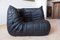 Black Leather Togo Corner Seat by Michel Ducaroy for Ligne Roset, Image 5