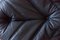 Canapé d'Angle Togo Vintage en Cuir Noir par Michel Ducaroy pour Ligne Roset 13