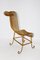 Italienischer Vintage Stuhl aus vergoldetem Metall 4