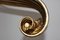 Silla italiana vintage de metal dorado, Imagen 8