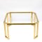 French Octagonal Brass & Glass Table from Maison Jansen, 1970s 11