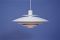 Danish White, Pink & Lilac Pendant from Form Light, 1960s, Image 1