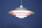 Danish White, Pink & Lilac Pendant from Form Light, 1960s 2