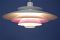 Danish White, Pink & Lilac Pendant from Form Light, 1960s 4