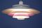 Danish White, Pink & Lilac Pendant from Form Light, 1960s, Image 4