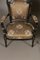 Antique Louis XVI Ebonized Gildwood Armchairs, Set of 2 12