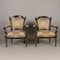 Antique Louis XVI Ebonized Gildwood Armchairs, Set of 2 5