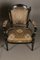 Antique Louis XVI Ebonized Gildwood Armchairs, Set of 2 1