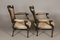 Antique Louis XVI Ebonized Gildwood Armchairs, Set of 2 2