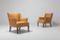 Scandinavian Modern Leather Bergere Chairs, 1960s, Set of 2, Image 3