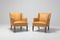 Scandinavian Modern Leather Bergere Chairs, 1960s, Set of 2, Image 2