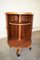 Italian Circular Teak Cabinet with Wheels, 1950s 3