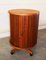 Italian Circular Teak Cabinet with Wheels, 1950s 1