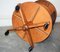 Italian Circular Teak Cabinet with Wheels, 1950s, Image 5