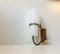 Mid-Century Brass, Teak & Opaline Glass Sconce from Asea, 1950s, Image 1