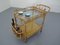 Italian Bamboo & Rattan Serving Bar Cart, 1950s, Image 5