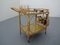 Italian Bamboo & Rattan Serving Bar Cart, 1950s 20