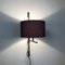 Lampada da parete minimalista regolabile in metallo, anni '60, Immagine 8