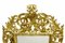 Espejo italiano de madera dorada tallada del siglo XVIII, Imagen 1