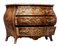 18th-Century Rococo Bombe-Shaped Parquetry Plum Commode, Image 7