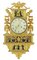 Reloj de pared sueco antiguo dorado y ornamentado con eglomisé, Imagen 10