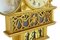 Reloj de pared sueco antiguo dorado y ornamentado con eglomisé, Imagen 8
