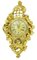 Reloj de pared vintage con ornamentación dorada y tallada de Hasselblad, años 50, Imagen 2