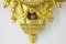 Orologio da parete vintage decorato, intagliato e dorato di Franz Hermle e Sohn, Svezia, anni '40, Immagine 5