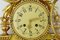 Reloj de pared sueco de madera dorada tallada, años 40, Imagen 7