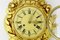 Vintage Swedish Gilt Carved Wood Wall Clock, 1940s 2