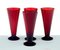 Bicchieri rossi di Monica Bratt, Scandinavia, anni '50, set di 4, Immagine 1