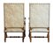 Antike französische Sessel mit Gestell aus geschnitztem Nussholz, 2er Set 7