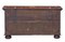 Cassa antica in legno di noce intarsiato con coperchio curvo, Immagine 8