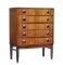 Small Mid-Century Walnut Chest of Drawers, 1960s, Image 1