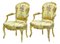 Antique Louis XV French Gilt Fauteuil Armchairs from Michard, Set of 2 5