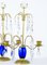 Candelabros decorativos de latón y cristal tallado, años 30. Juego de 2, Imagen 1