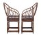 Antike chinesische Stühle aus Bambus, 2er Set 4