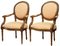 Antique French Carved Walnut Open Armchairs, Set of 2, Image 4