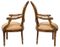 Antike französische offene Armlehnstühle aus Nussholz, 2er Set 2