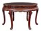 Antike chinesische rot lackierte halbrunde Tische, 19. Jh., 2er Set 7