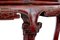 Antike chinesische rot lackierte halbrunde Tische, 19. Jh., 2er Set 2