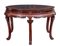 Antike chinesische rot lackierte halbrunde Tische, 19. Jh., 2er Set 6