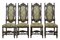 19th-Century Carved Oak Dining Chairs, Set of 4, Image 1
