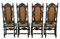 19th-Century Carved Oak Dining Chairs, Set of 4 7