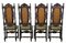 19th-Century Carved Oak Dining Chairs, Set of 4, Image 7