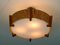 Teak, Sisal, & Plastic Ceiling Lamp from Temde, 1960s 2